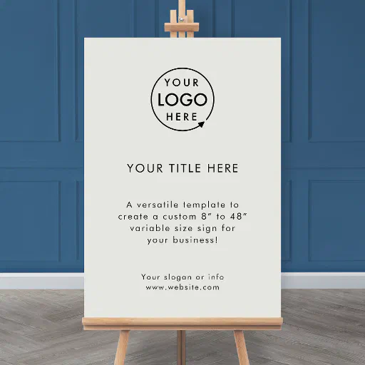 Business Logo | Gray Modern Promotional Foam Board Business Logo | Gray Modern Promotional Foam Board