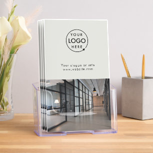 Business Logo Gray Price List Trifold Brochure