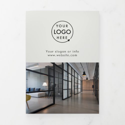 Business Logo  Gray Price List Trifold Brochure