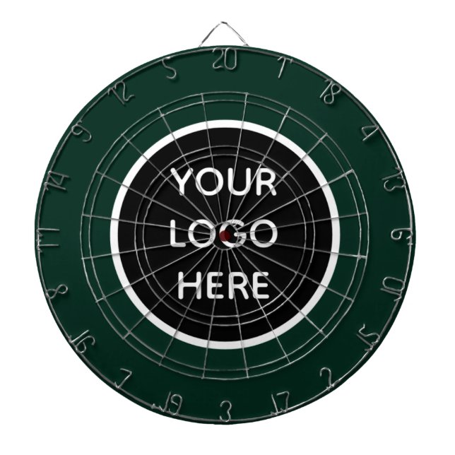 Business Logo Green Company Promotional Modern Dart Board (Front)