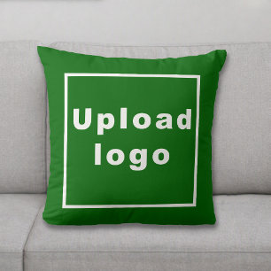 Business Logo Green Throw Pillow
