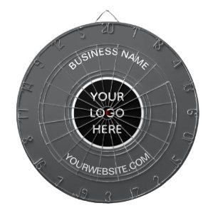 Business Logo Grey Company Promotional Modern Dart Board