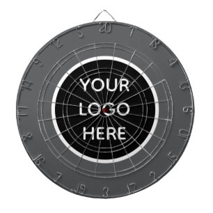 Business Logo Grey Company Promotional Modern Dart Board