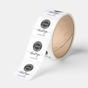 Business Logo Hand-Lettered Thank You Square Sticker
