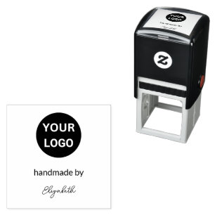 Business Logo Handmade by Your Name Template Self-inking Stamp