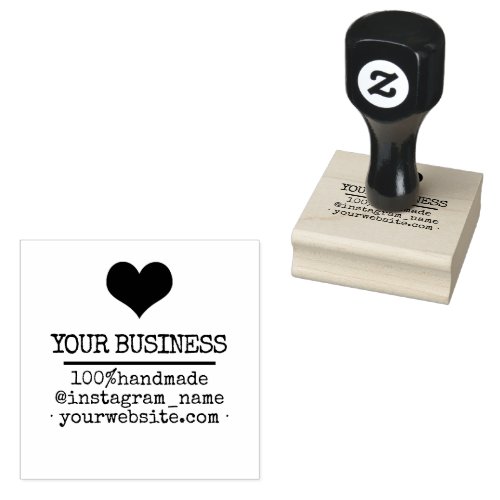 Business Logo Handmade Website Social Rubber Stamp