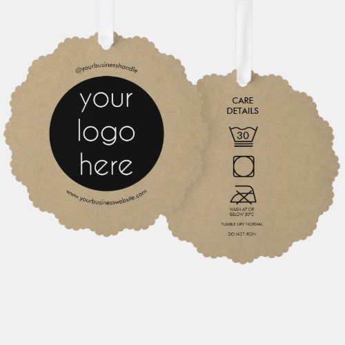 Business Logo Hang Tag Clothing Swing Care Details Ornament Card