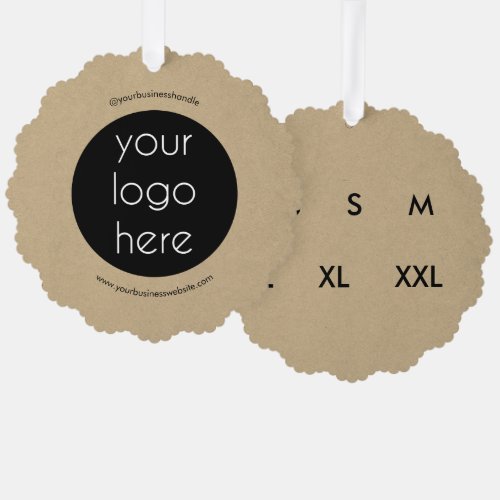 Business Logo Hang Tag Clothing Swing Sizes Ornament Card