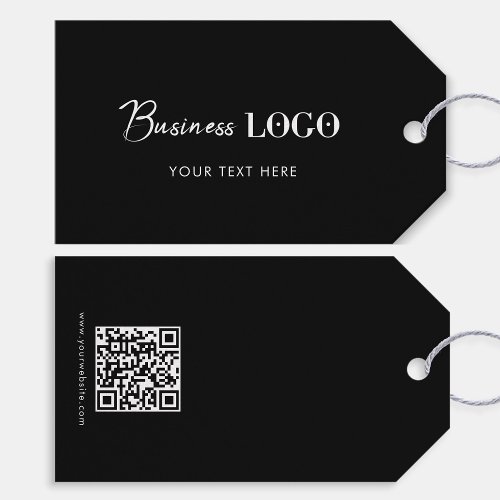 Business Logo Hang Tag Clothing Swing Tags Black