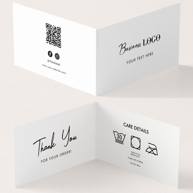 Business Logo Hang Tag Swing Care Details Folded (Creator Uploaded)