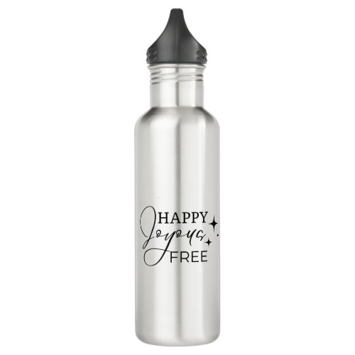 Business Logo Happy Joyous Free Custom Meeting Stainless Steel Water Bottle