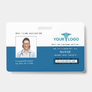 Business Logo Healthcare Employee Custom Photo ID Badge