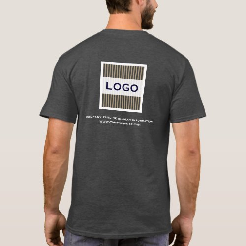 Business Logo Heather Gray T_Shirt