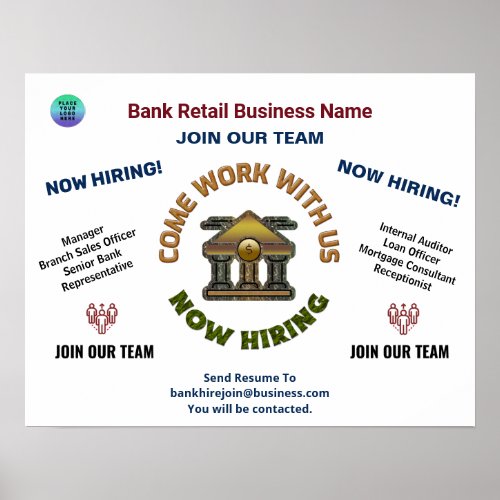 Business Logo Help Wanted Hiring Custom Sign 