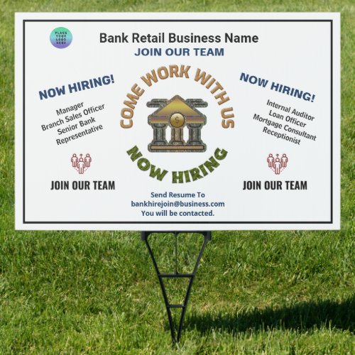 Business Logo Help Wanted Hiring Custom Sign 