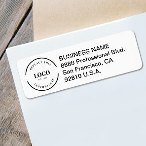 Business logo here Custom Corporate Return address Label