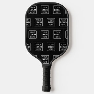 Business Logo Here Elegant Carbon Fiber Pickleball Paddle