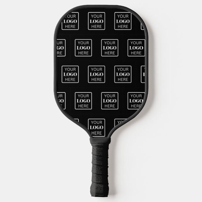 Business Logo Here Elegant Carbon Fiber Pickleball Paddle (Back)