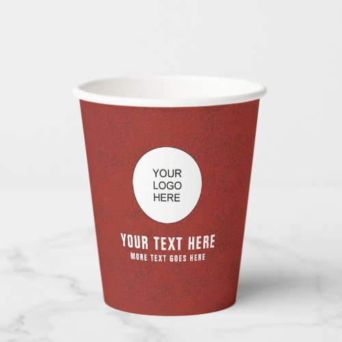 Business Logo Here Stylish Create Your Own Coffee Paper Cups