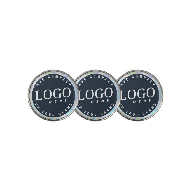 Business Logo Holographic Corporate Employees Golf Ball Marker (3 Up)