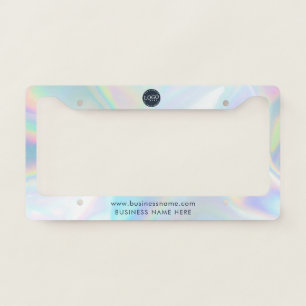 Business Logo Holographic Custom License Plate Frame