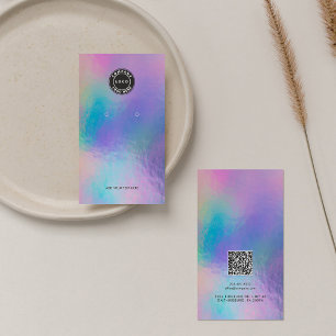 Business Logo Holographic QR Code Earring Display