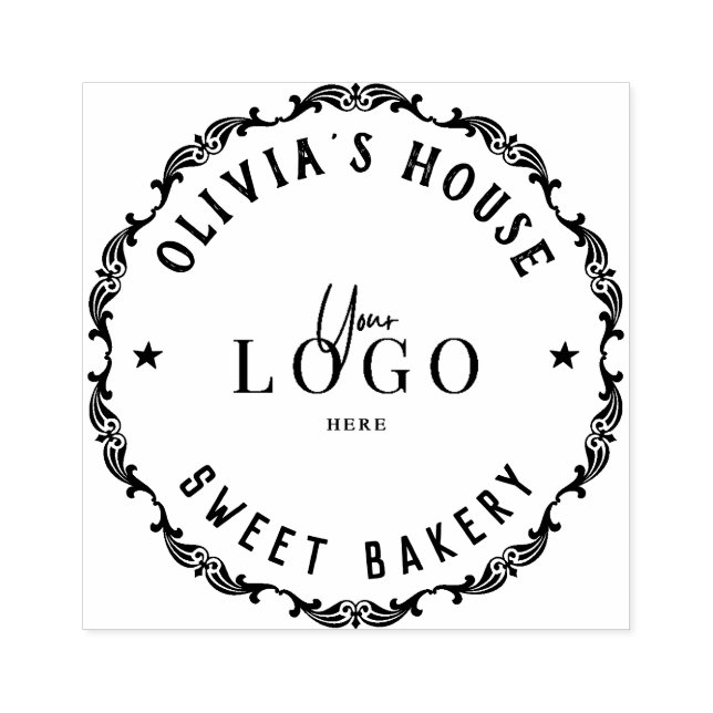 Business Logo | Homemade Simple  rubber stamp  (Imprint)