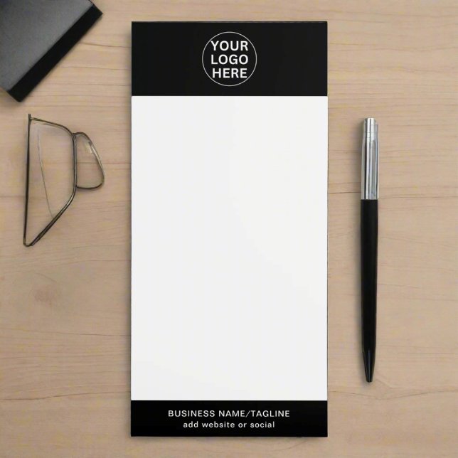 Business Logo l Professional Black & White Branded Magnetic Notepad (Creator Uploaded)