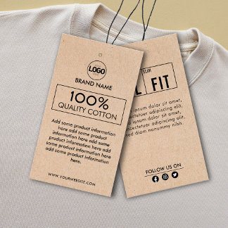 Business Logo Label Clothing Hang Tag