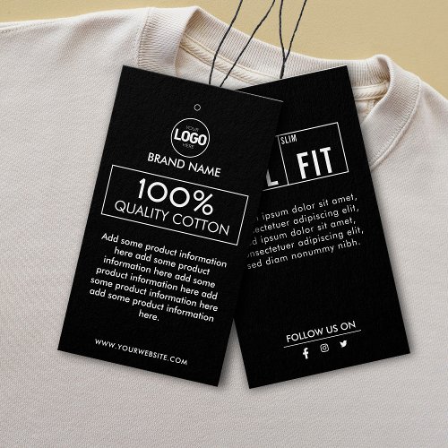 Business Logo Label Clothing Hang Tag