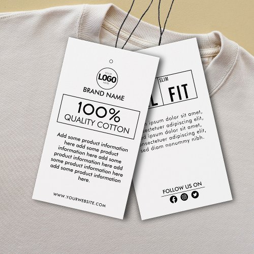 Business Logo Label Clothing Hang Tag