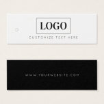 Business Logo Label Hang Tag<br><div class="desc">Modern minimalist design in black and white for personalized business logo hang tag. Customize it for yourself! *These hang tags don't come with holes. The holes are simulated in the artwork. * If you have a longer email address on the back, just move it slightly to the left, so you...</div>