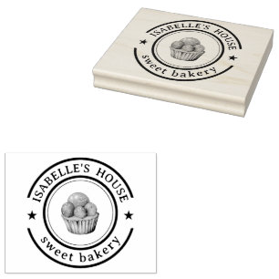 Business Logo   Large Personalized Homemade Logo  Rubber Stamp