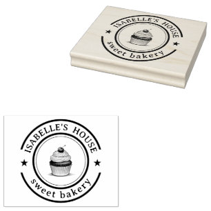 Business Logo   Large Personalized Homemade Logo  Rubber Stamp