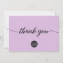 Business logo Lavender purple  Customer Thank you