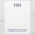 Business Logo Letterhead<br><div class="desc">Create a professional impression with our Minimalist Business Logo Letterhead. Crafted for estate planners, law firms, and professional services, this design features your personalized logo, company name, and contact information elegantly arranged in navy blue on a crisp white background. This letterhead is perfect for official correspondence, enhancing your brand identity...</div>