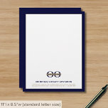 Business Logo Letterhead<br><div class="desc">Make a professional statement with our Business Logo Letterhead. This letterhead design features a customizable template logo with your company name and contact information elegantly presented in classic typography on a clean white background, with a navy blue border. The solid navy blue back brings continuity to the overall design. Each...</div>