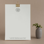 Business Logo Letterhead | Company Branded Gray<br><div class="desc">A clean, simple, modern business letterhead template featuring your company logo in a professional minimalist layout. Designed for US standard letter size (8.5" x 11"), this elegant soft silver gray stationery provides a polished, branded look for all your professional correspondence. The footer includes customizable contact details such as your phone...</div>