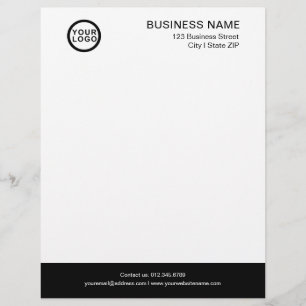 Business Logo Letterhead Template Black White