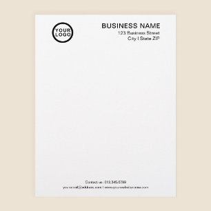 Business Logo Letterhead Template Classic White