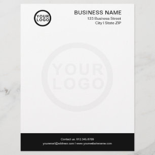 Business Logo Letterhead Watermark Black White