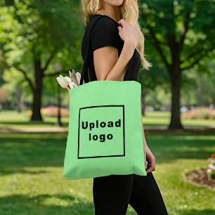 Business Logo Light Green Tote Bag