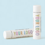 Business Logo Lip Balm Natural Beeswax Promotional<br><div class="desc">Personalize this lip balm, complete with safety seal, with your own company logo and custom text. Made with natural beeswax, it's paraben free and petrochemical free. Custom branded lip balms can advertise your business as swag and corporate gifts. Available in multiple flavor options. Low minimum order quantity and no setup...</div>