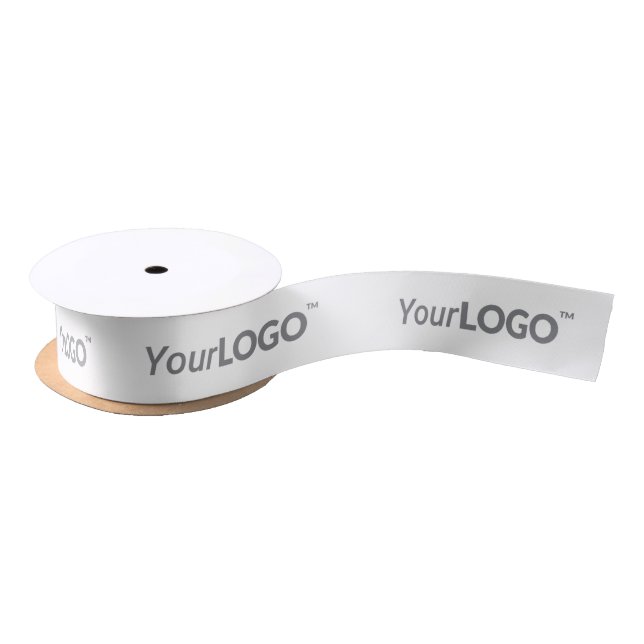 Business Logo Long Format White Ribbon (Spool)
