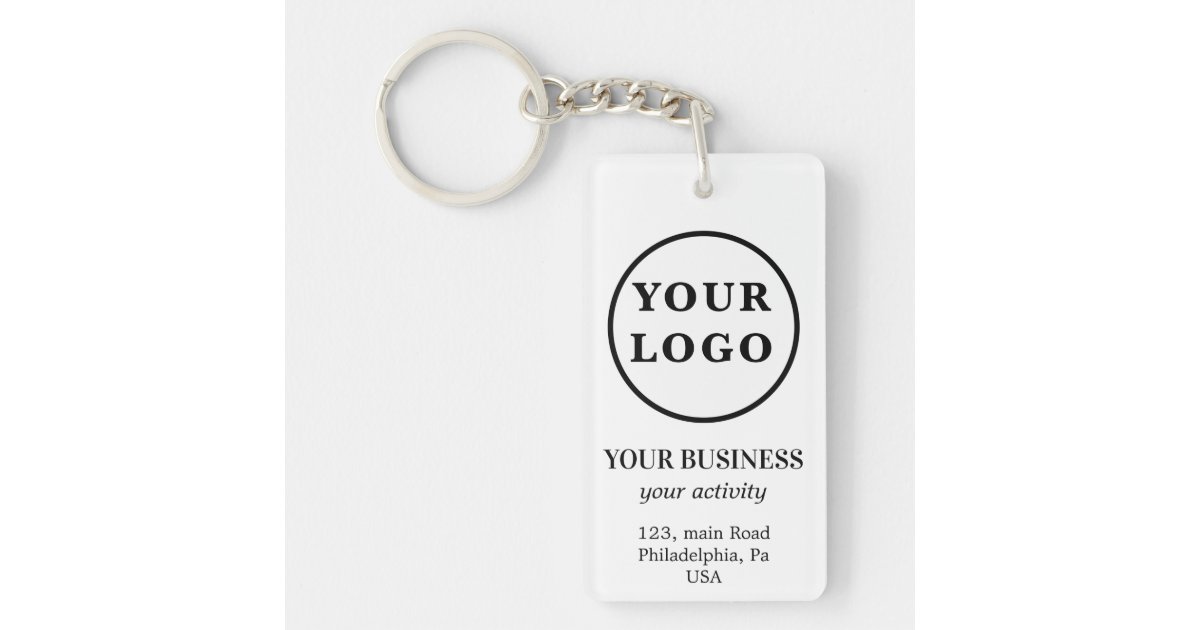 Business Logo Marketing Keychain Zazzle