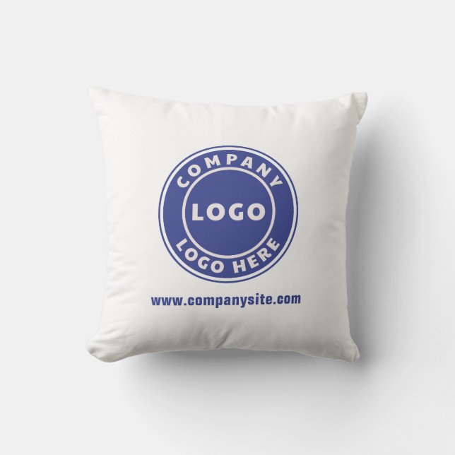 Business Logo Matching Corporate Showroom Throw Pillow (Front)