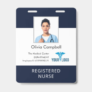 Business Logo Medical Center Employees Photo ID Badge