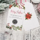 Custom Merry Christmas tree gift tags with string