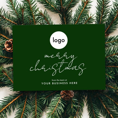 Business Logo Merry Christmas Holiday Card