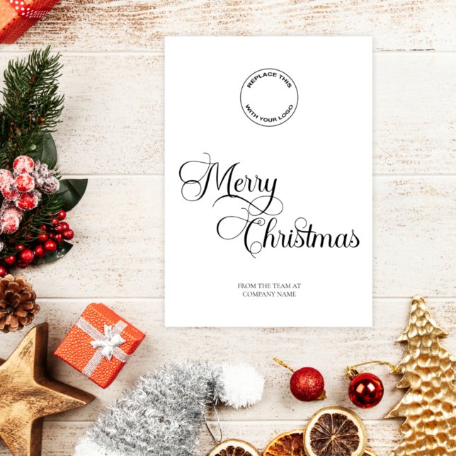 Business Logo Merry Christmas Simply Text Holiday  (Creator Uploaded)